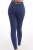 damskie granatowe legginsy sportowe z wycięciami z tyłu